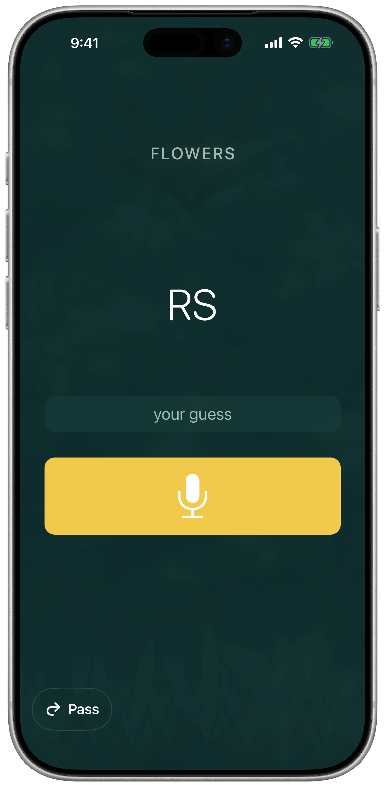 The microphone accepting spoken input mid-round.